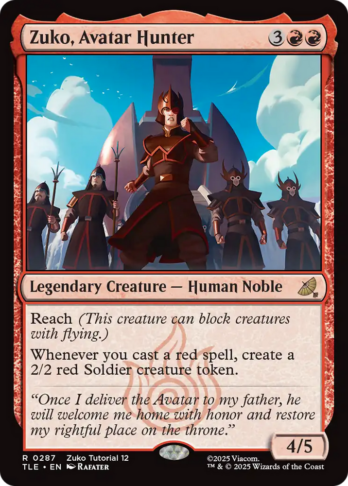 Zuko, Avatar Hunter (0287) [Avatar: The Last Airbender: Eternal-Legal] Magic: The Gathering