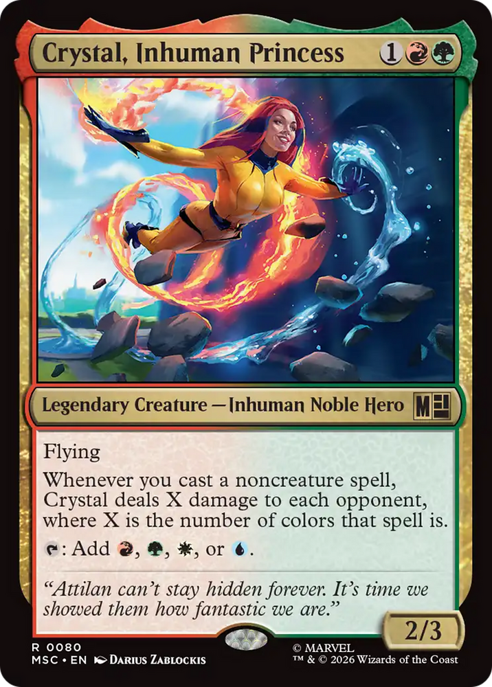 Crystal, Inhuman Princess (Surge Foil) [Marvel Super Heroes Commander] Magic: The Gathering