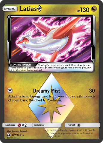 Latias (107/168) (Prism Star) [Sun & Moon: Celestial Storm] Pokémon