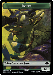 Insect // Elemental Double-Sided Token [Dominaria Remastered Tokens] Magic: The Gathering