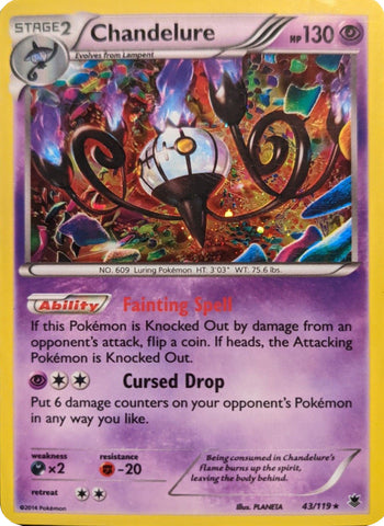 Chandelure (43/119) (Cosmos Holo) [XY: Phantom Forces] Pokémon