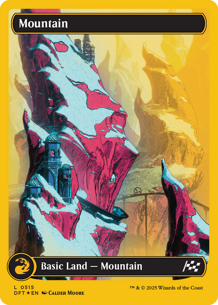 Mountain (0515) (First-Place Foil) [Aetherdrift] Magic: The Gathering