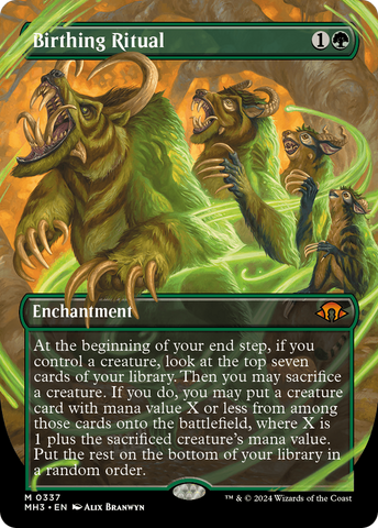 Birthing Ritual (Borderless) [Modern Horizons 3] Magic: The Gathering