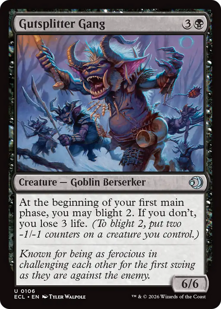 Gutsplitter Gang [Lorwyn Eclipsed] Magic: The Gathering