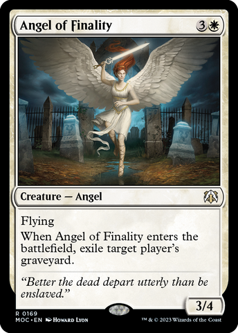 Angel of Finality [March of the Machine Commander] Magic: The Gathering