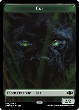 Insect // Cat (008) Double-Sided Token [Dominaria Remastered Tokens] Magic: The Gathering