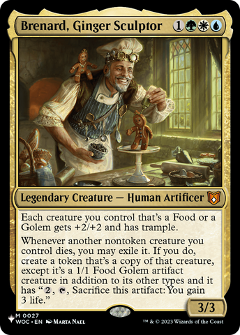 Brenard, Ginger Sculptor (WOC) [The List] Magic: The Gathering