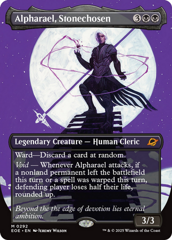 Alpharael, Stonechosen (Borderless) [Edge of Eternities] Magic: The Gathering
