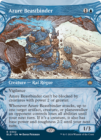 Azure Beastbinder (Showcase) [Bloomburrow] Magic: The Gathering