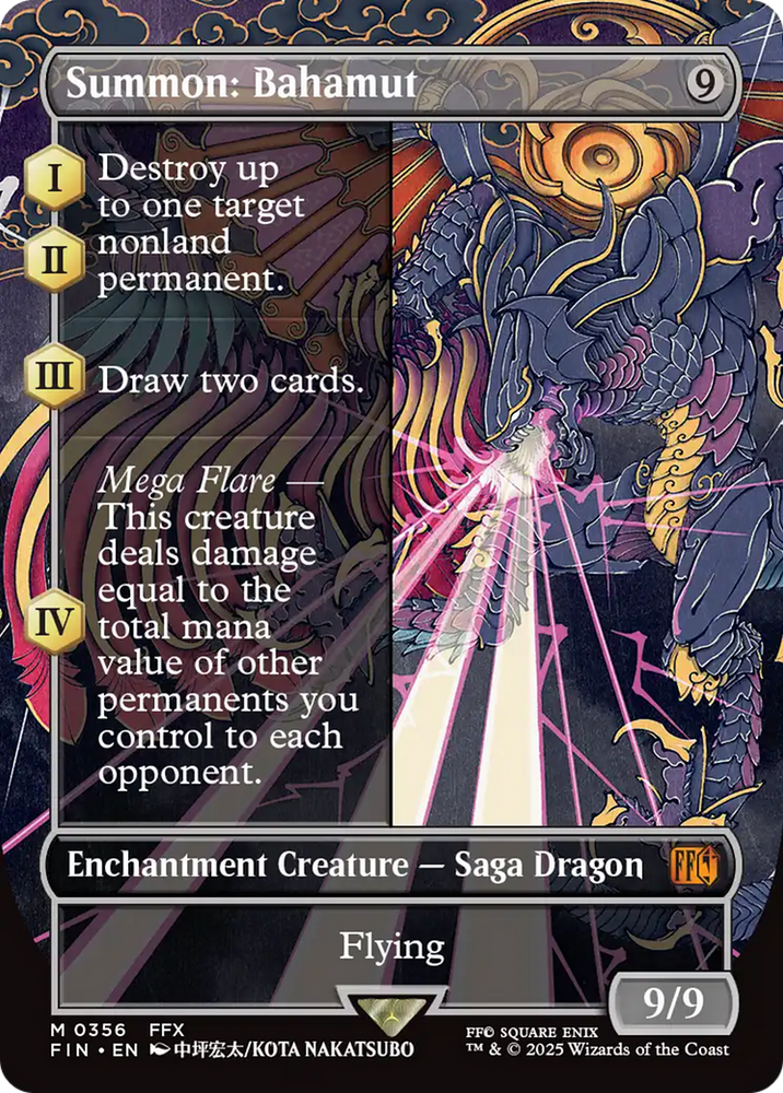 Summon: Bahamut (Borderless) [FINAL FANTASY] Magic: The Gathering