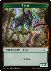 Sculpture Treasure // Beast Double-Sided Token [Reality Fracture Tokens] Magic: The Gathering
