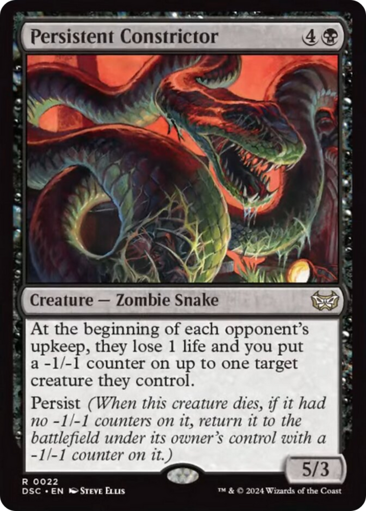 Persistent Constrictor [Duskmourn: House of Horror Commander] Magic: The Gathering