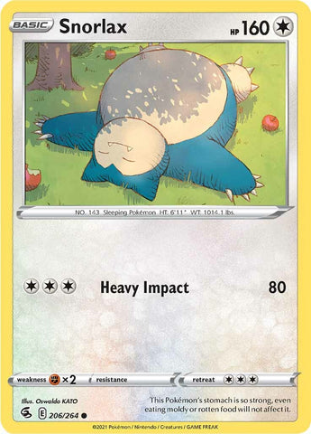 Snorlax (206/264) [Sword & Shield: Fusion Strike] Pokémon