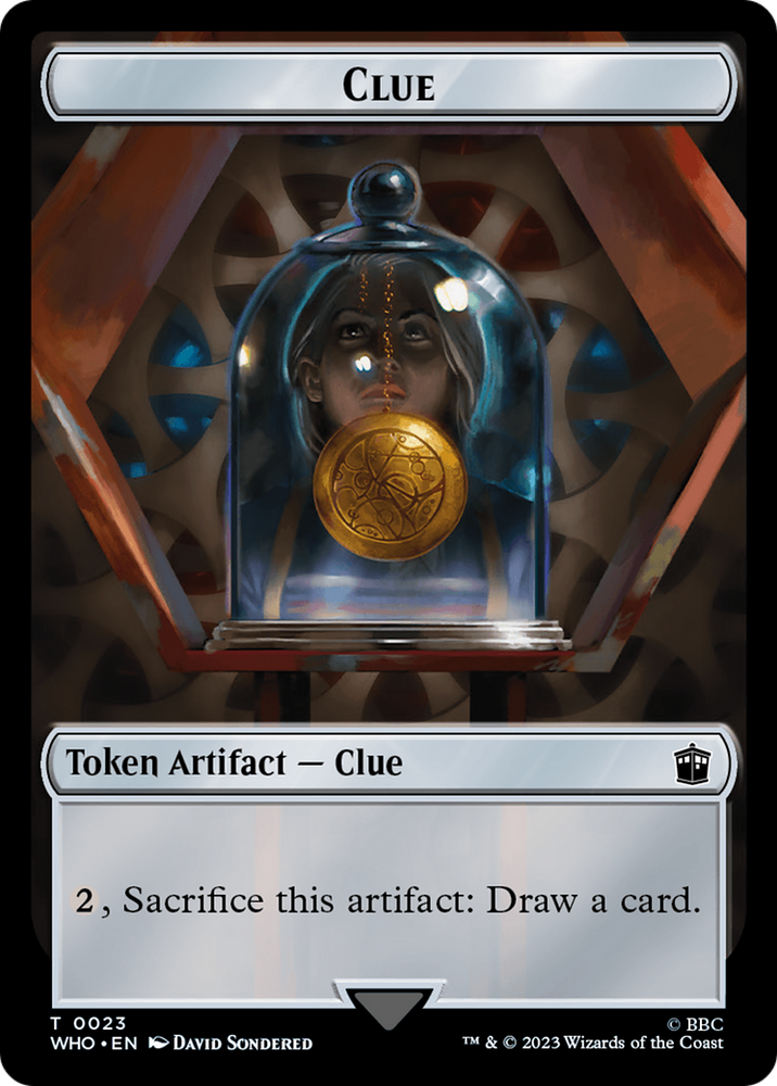 Copy // Clue (0023) Double-Sided Token [Doctor Who Tokens] Magic: The Gathering