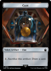 Dalek // Clue (0023) Double-Sided Token [Doctor Who Tokens] Magic: The Gathering