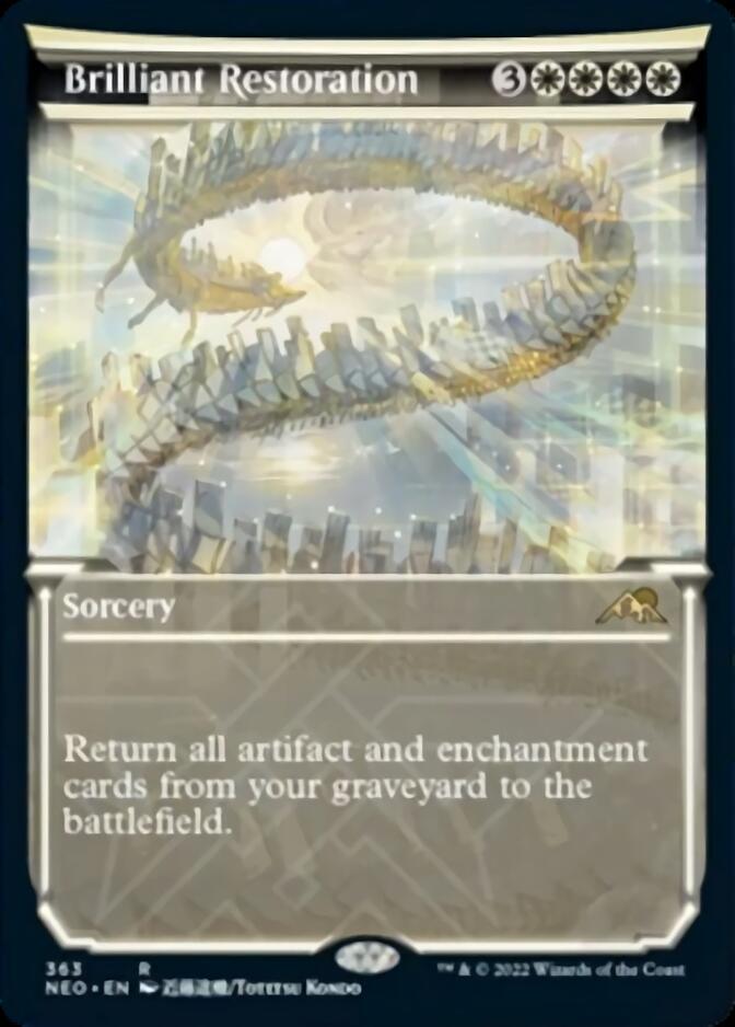 Brilliant Restoration (Showcase Soft Glow) [Kamigawa: Neon Dynasty] Magic: The Gathering
