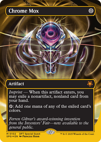 Chrome Mox (Borderless) (First-Place Foil) [Aetherdrift Special Guests] Magic: The Gathering
