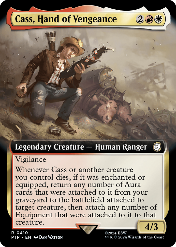Cass, Hand of Vengeance (Extended Art) [Fallout] Magic: The Gathering