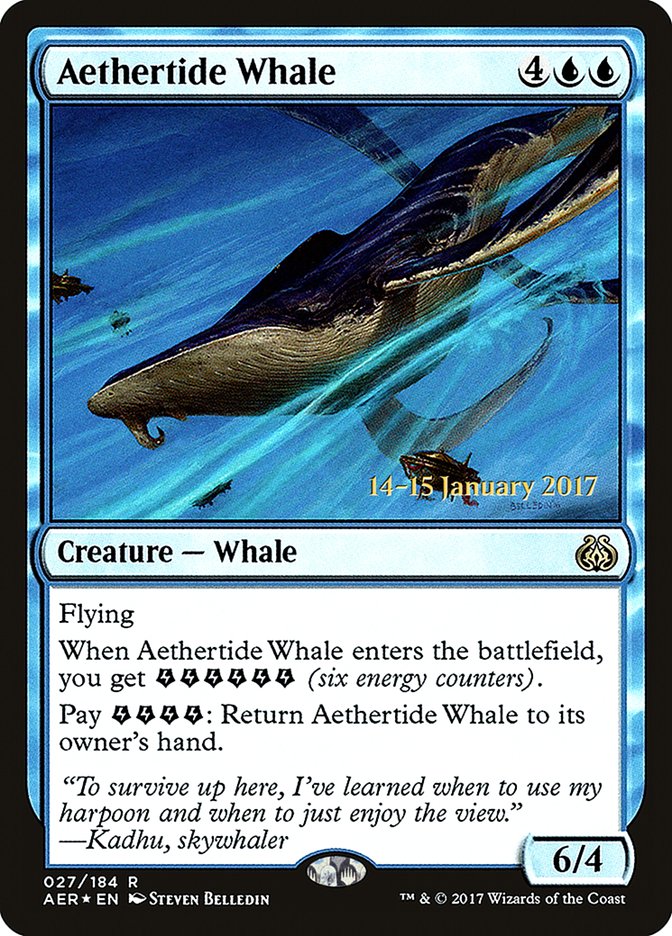 Aethertide Whale [Aether Revolt Prerelease Promos] Magic: The Gathering