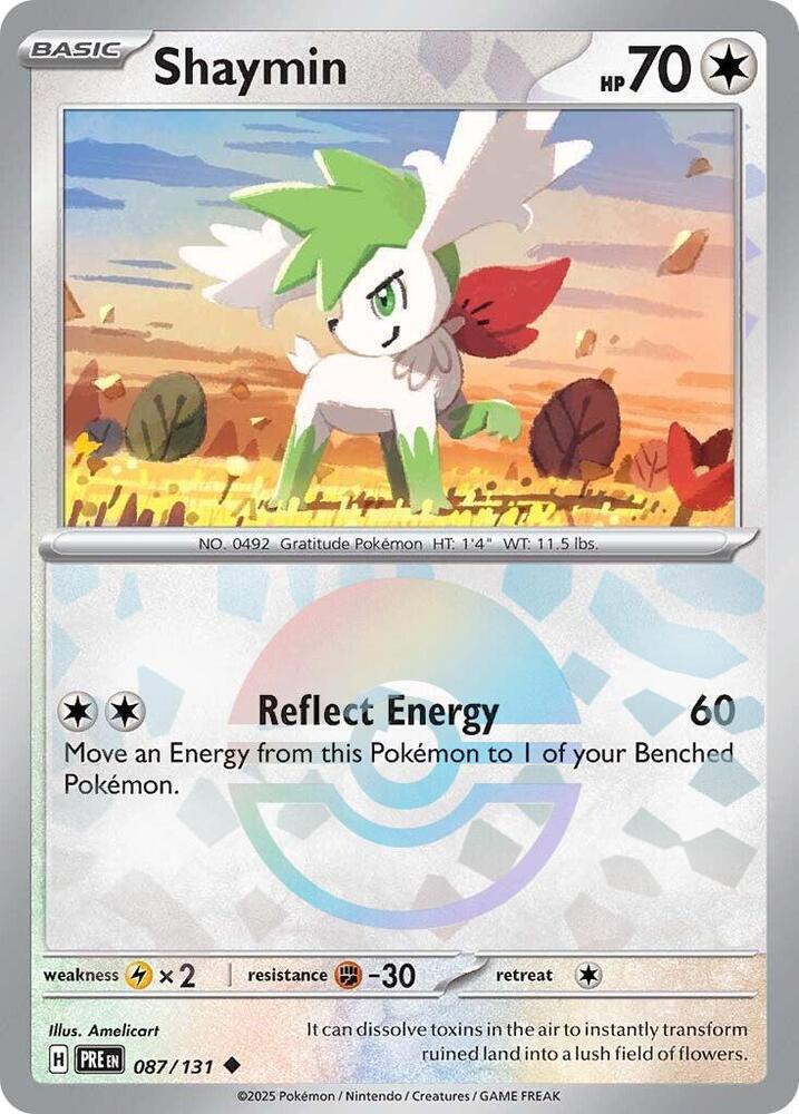 Shaymin (087/131) (Poke Ball Pattern) [Scarlet & Violet: Prismatic Evolutions] Pokémon
