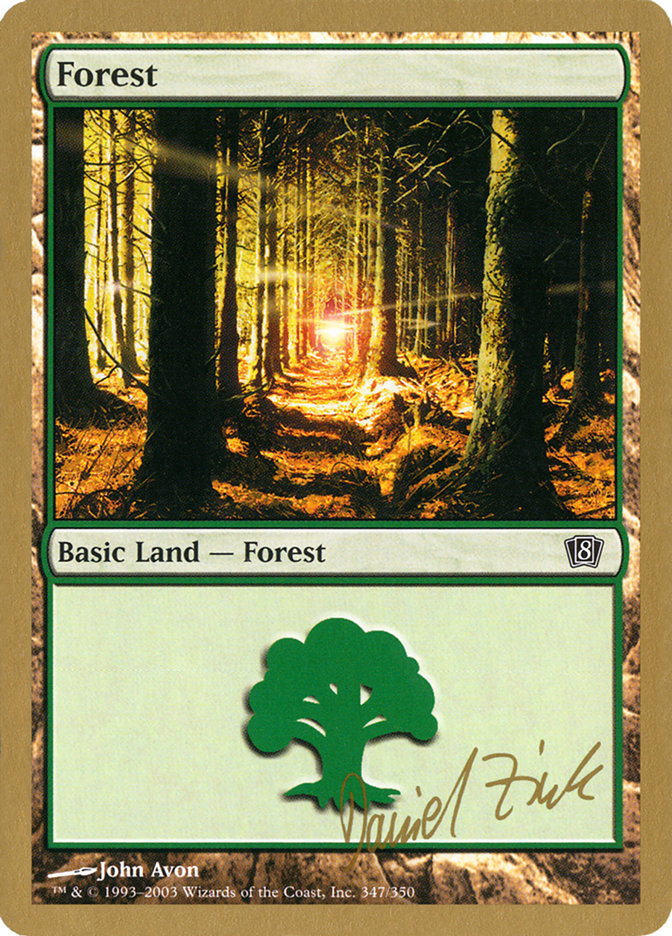 Forest (dz347) (Daniel Zink) [World Championship Decks 2003] Magic: The Gathering