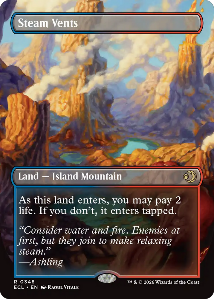 Steam Vents (Borderless) [Lorwyn Eclipsed] Magic: The Gathering