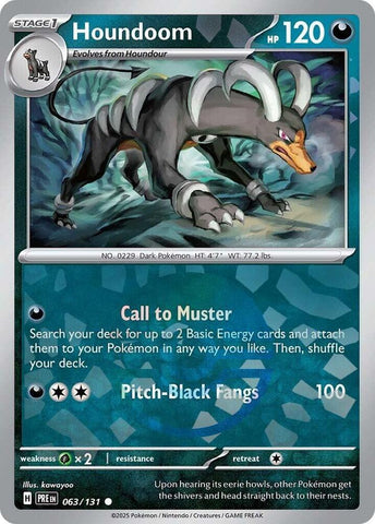 Houndoom (063/131) (Poke Ball Pattern) [Scarlet & Violet: Prismatic Evolutions] Pokémon