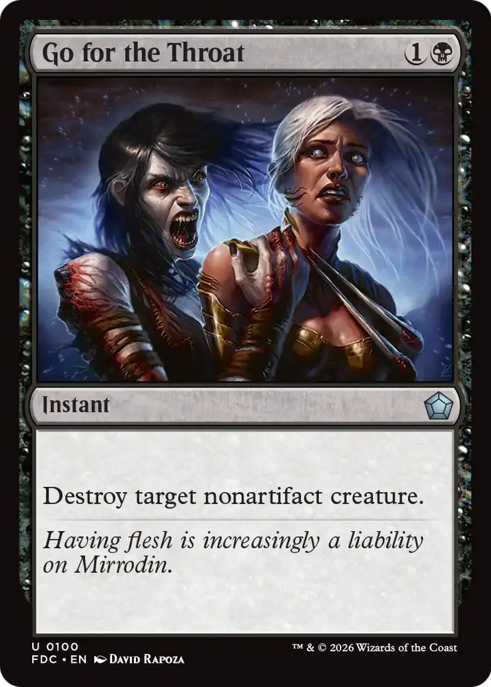 Go for the Throat [Foundations Commander] Magic: The Gathering