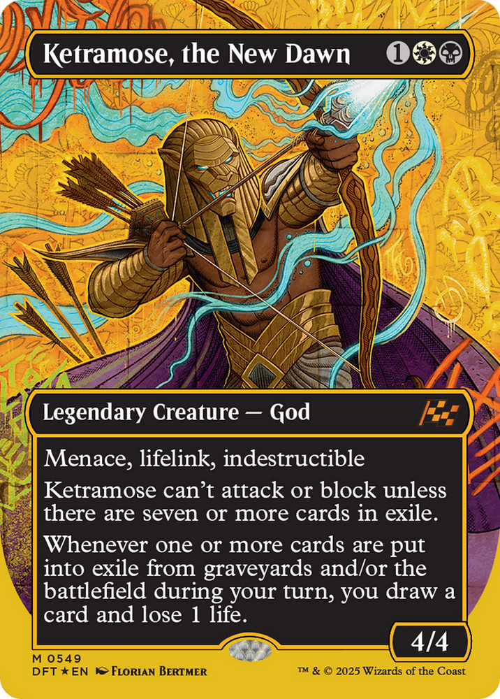 Ketramose, the New Dawn (Borderless) (First-Place Foil) [Aetherdrift] Magic: The Gathering