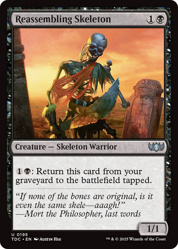 Reassembling Skeleton [Tarkir: Dragonstorm Commander] Magic: The Gathering