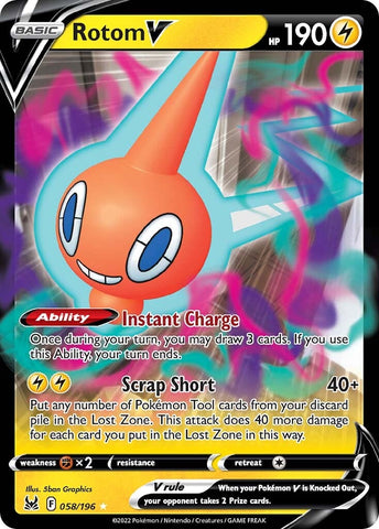 Rotom V (058/196) [Sword & Shield: Lost Origin] Pokémon