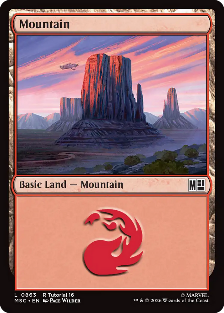 Mountain (0863) [Marvel Super Heroes Commander] Magic: The Gathering