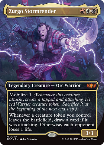 Zurgo Stormrender (Borderless) [Tarkir: Dragonstorm Commander] Magic: The Gathering