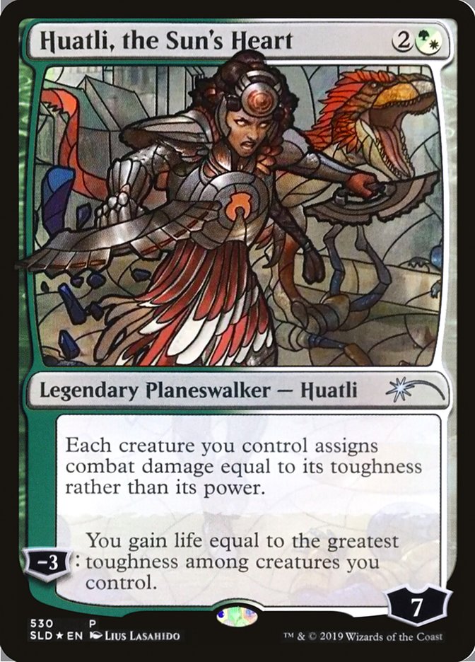 Huatli, the Sun's Heart (Stained Glass) [Secret Lair Drop Promos] Magic: The Gathering