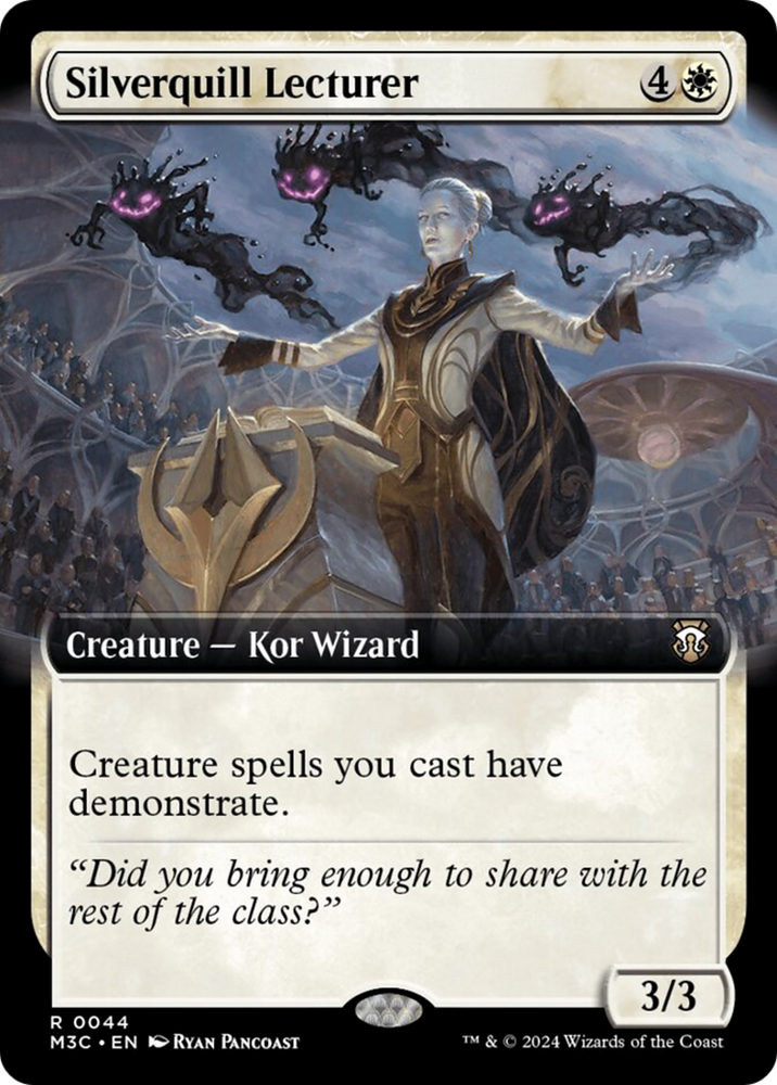 Silverquill Lecturer (Extended Art) (Ripple Foil) [Modern Horizons 3 Commander] Magic: The Gathering