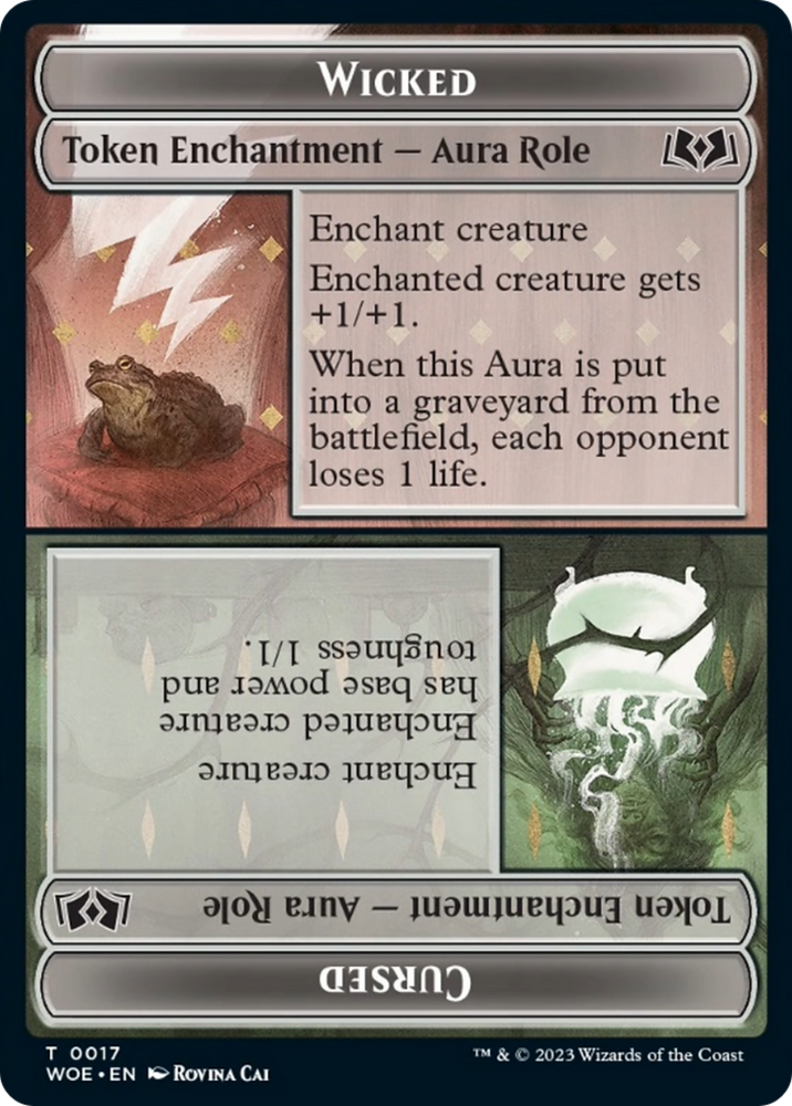 Wicked Role / Cursed Role // Emblem - On An Adventure Double-Sided Token [Wilds of Eldraine Tokens] Magic: The Gathering