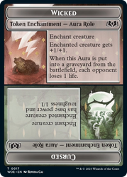 Wicked Role / Cursed Role // Emblem - On An Adventure Double-Sided Token [Wilds of Eldraine Tokens] Magic: The Gathering