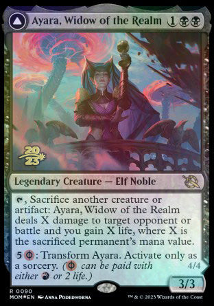 Ayara, Widow of the Realm // Ayara, Furnace Queen [March of the Machine Prerelease Promos] Magic: The Gathering