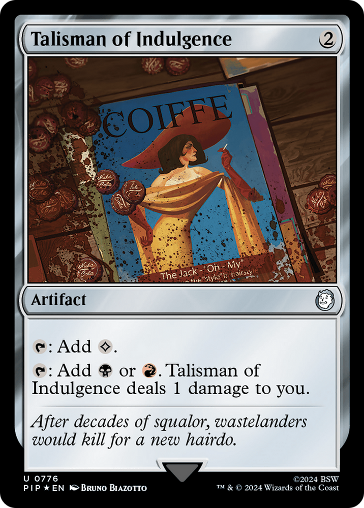 Talisman of Indulgence (Surge Foil) [Fallout] Magic: The Gathering