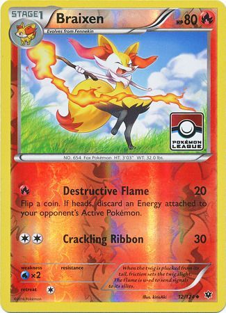 Braixen (12/124) (League Promo) [XY: Fates Collide] Pokémon