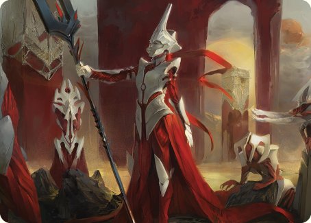 Porcelain Zealot Art Card [Phyrexia: All Will Be One Art Series] Magic: The Gathering