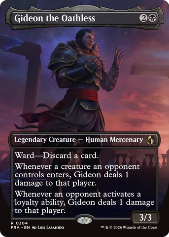Gideon the Oathless (Borderless) [Reality Fracture] Magic: The Gathering