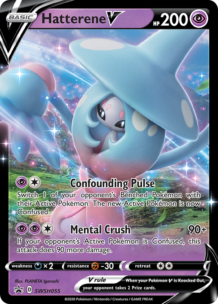 Hatterene V (SWSH055) (Jumbo Card) [Sword & Shield: Black Star Promos] Pokémon