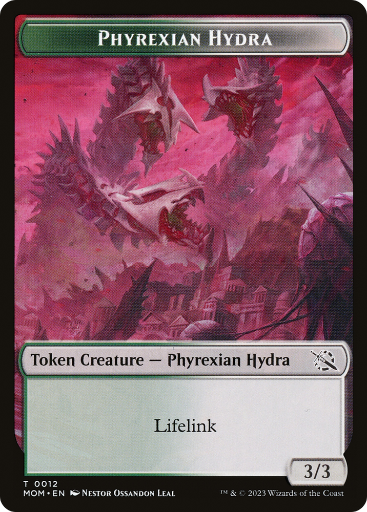 Treasure (20) // Phyrexian Hydra (12) Double-Sided Token [March of the Machine Tokens] Magic: The Gathering