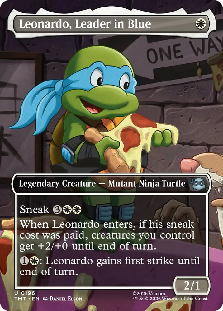 Leonardo, Leader in Blue (Borderless) [Teenage Mutant Ninja Turtles] Magic: The Gathering