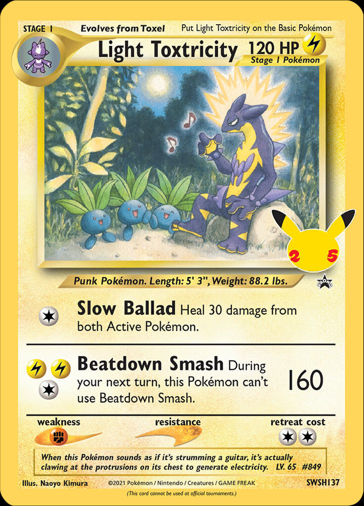 Light Toxtricity (SWSH137) (Celebrations) [Sword & Shield: Black Star Promos] Pokémon