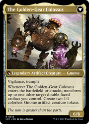 Tetzin, Gnome Champion // The Golden-Gear Colossus [The Lost Caverns of Ixalan Commander] Magic: The Gathering