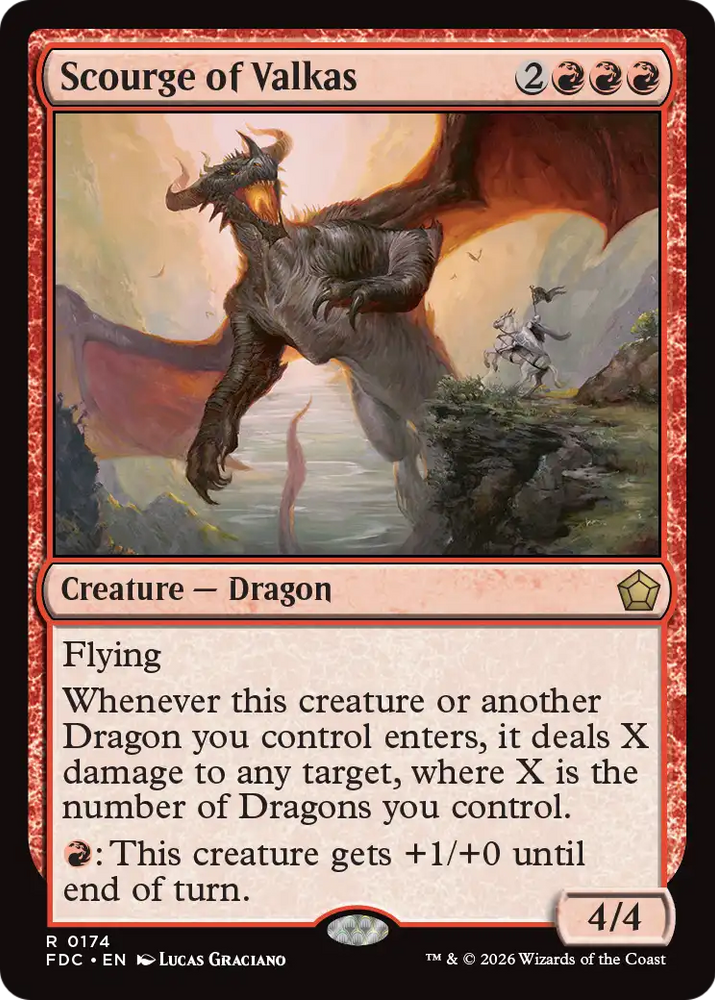 Scourge of Valkas [Foundations Commander] Magic: The Gathering