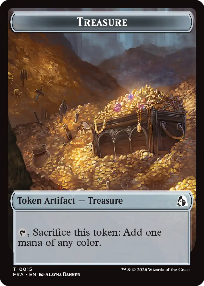 Angel (0003) // Treasure Double-Sided Token [Reality Fracture Tokens] Magic: The Gathering