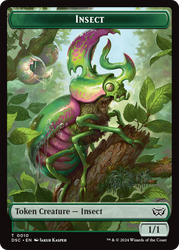 Insect (0010) //Manifest Double-Sided Token [Duskmourn: House of Horror Commander Tokens] Magic: The Gathering